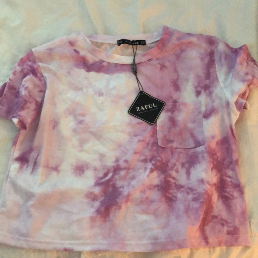 Tie Dye Purple ZAFUL short sleeve